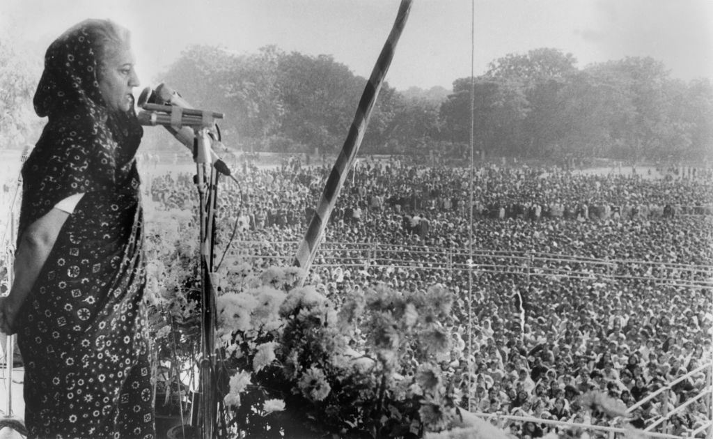 Former Indian prime minister Indira Gandhi