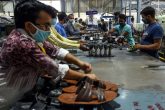 INDIA’S economy slowed much more than expected-Shoe factory