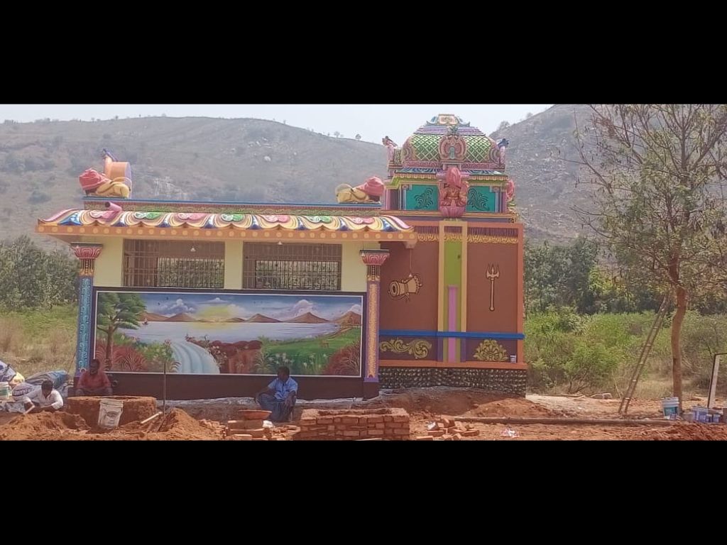 A new temple being constructed by Samarasata Sewa Foundation as part of its promotion of Hindu religion in Kudapa village in NTR district of the Indian state of Andhra Pradesh. (Picture: Samarasata Sewa Foundation)