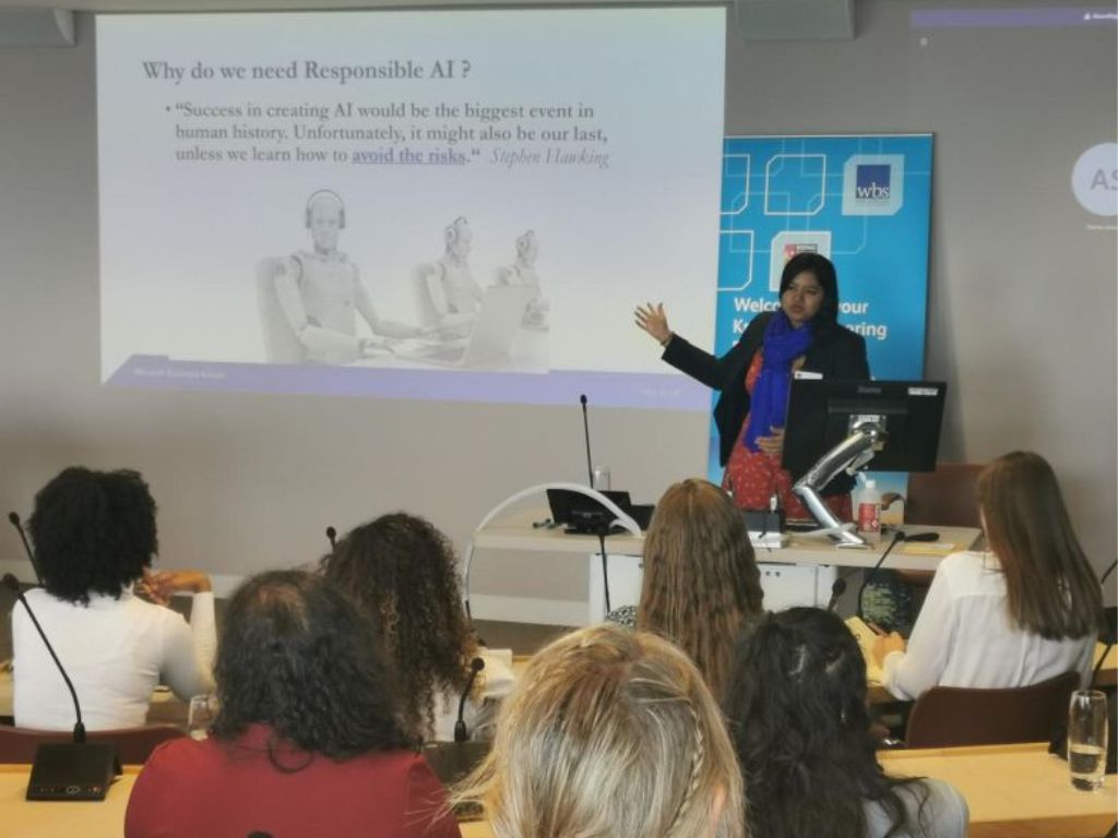 Shweta Singh at one of her lecture sessions. 