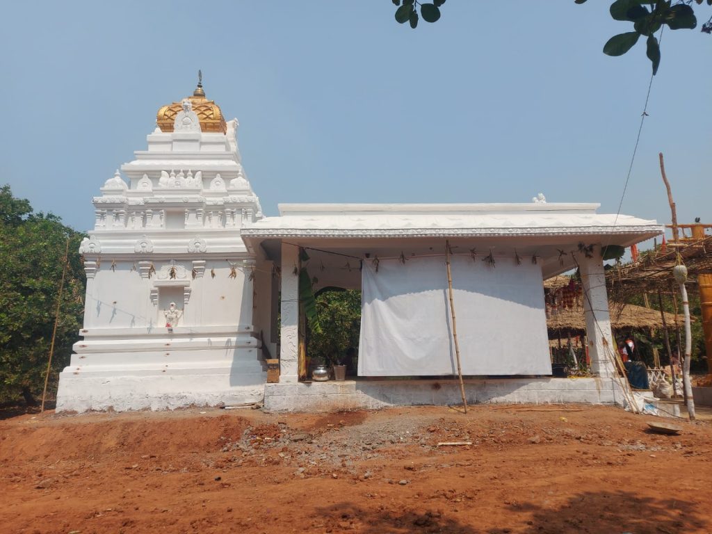 A new temple being constructed by Samarasata Sewa Foundation as part of its promotion of Hindu religion in Kudapa village in NTR district of the Indian state of Andhra Pradesh