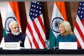 Indian PM Narendra Modi with US first lady Jill Biden in Washington DC