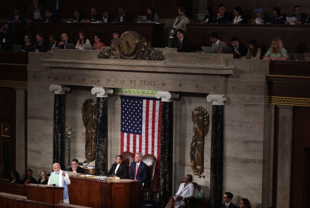 Indian prime minister Narendra Modi addresses US Congress