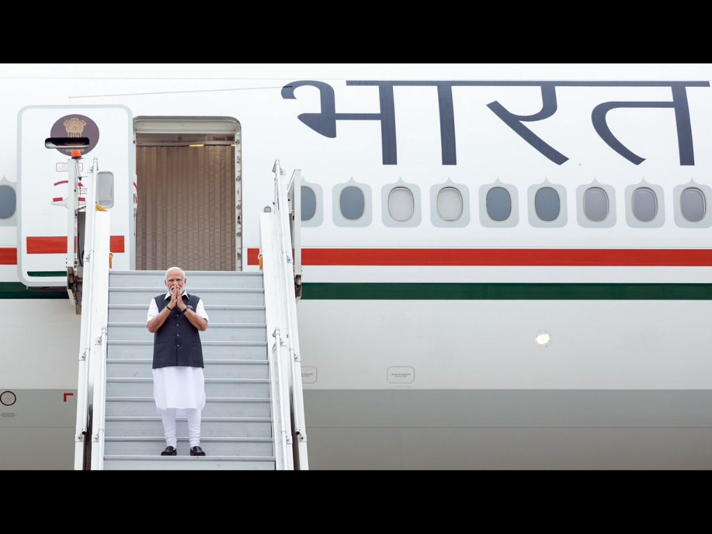 PM Narendra Modi Emplanes for United Arab Emirates After