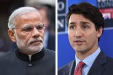 (L-R) Indian prime minister Narendra Modi and Canadian prime minister Justin Trudeau