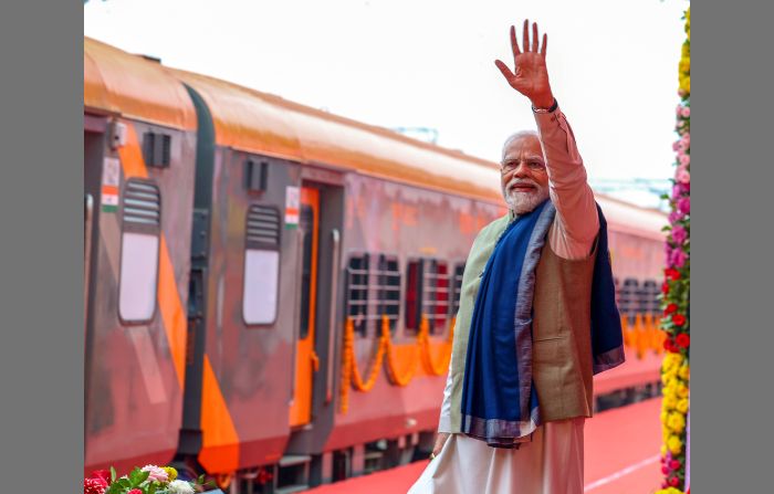 Modi inaugurates trains