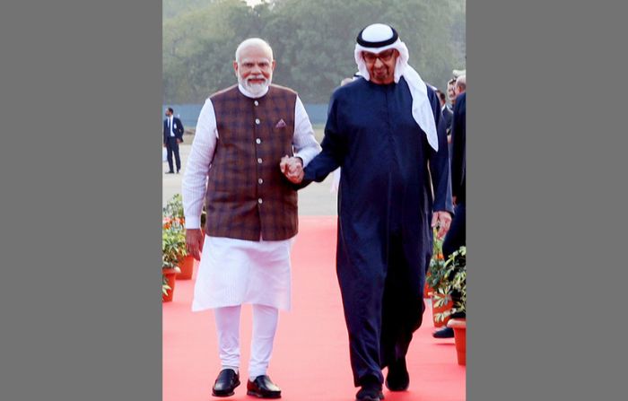 PM Modi with UAE president