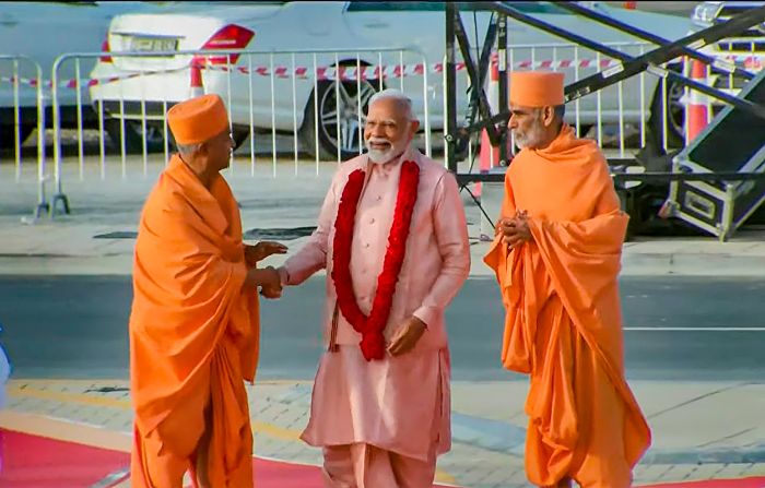 Indian PM at the inauguration of BAPS temple in Abu Dhabi