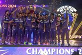 Kolkata Knight Riders players with the IPL 2024 trophy