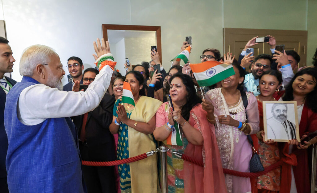 Indian PM Narendra Modi in Vienna, Austria.